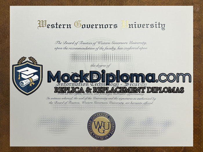 Western Governors University certificate