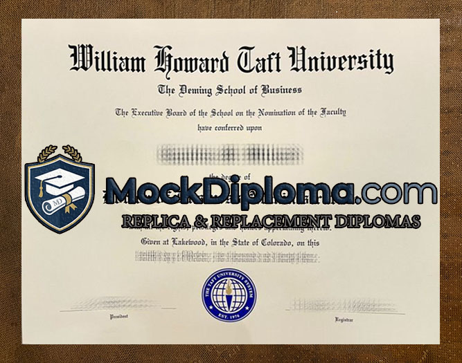 William Howard Taft University certificate