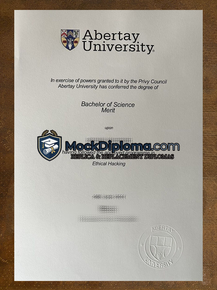 Abertay University diploma