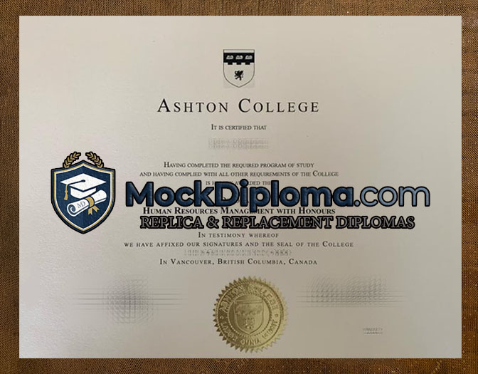 Ashton College degree