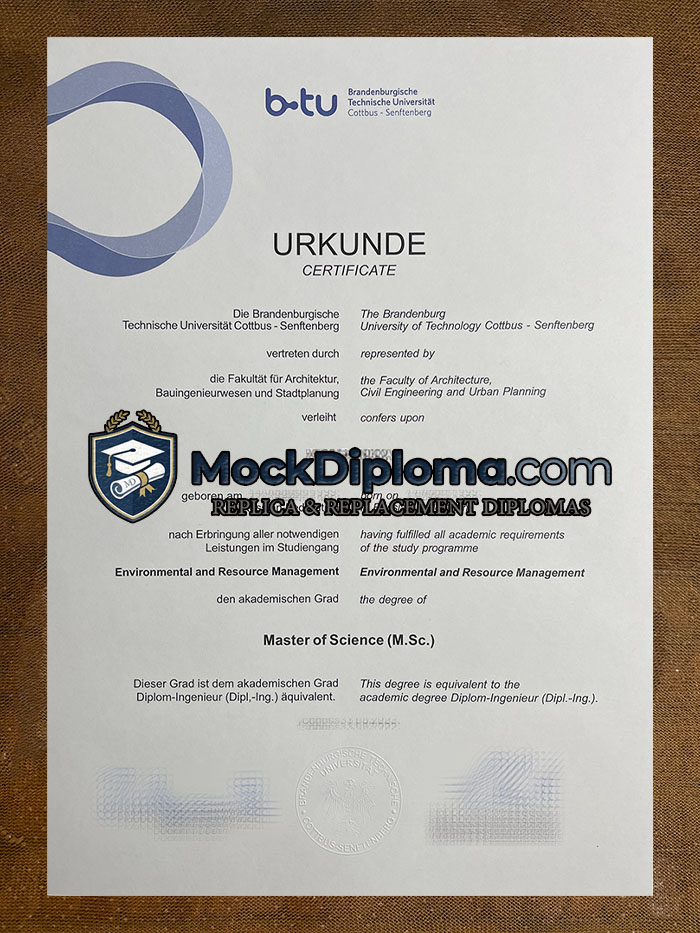 Brandenburgische Technische Universität degree
