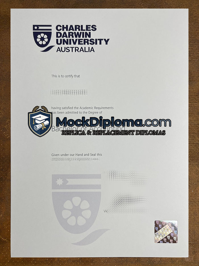 Charles Darwin University diploma