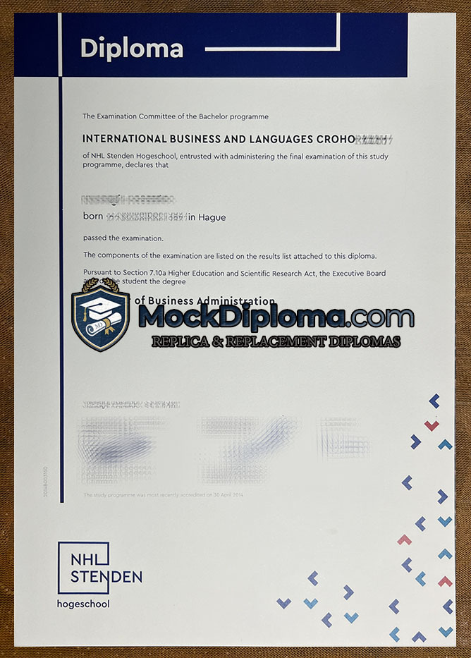 Nhl Stenden hogeschool diploma