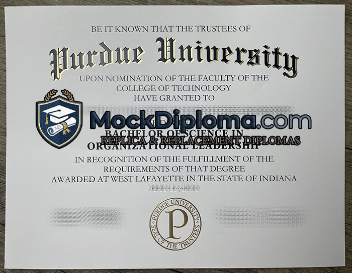 Purdue University diploma