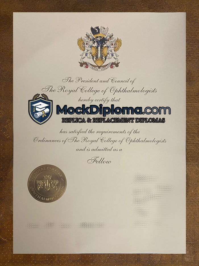 Royal College of Ophthalmologists certificate
