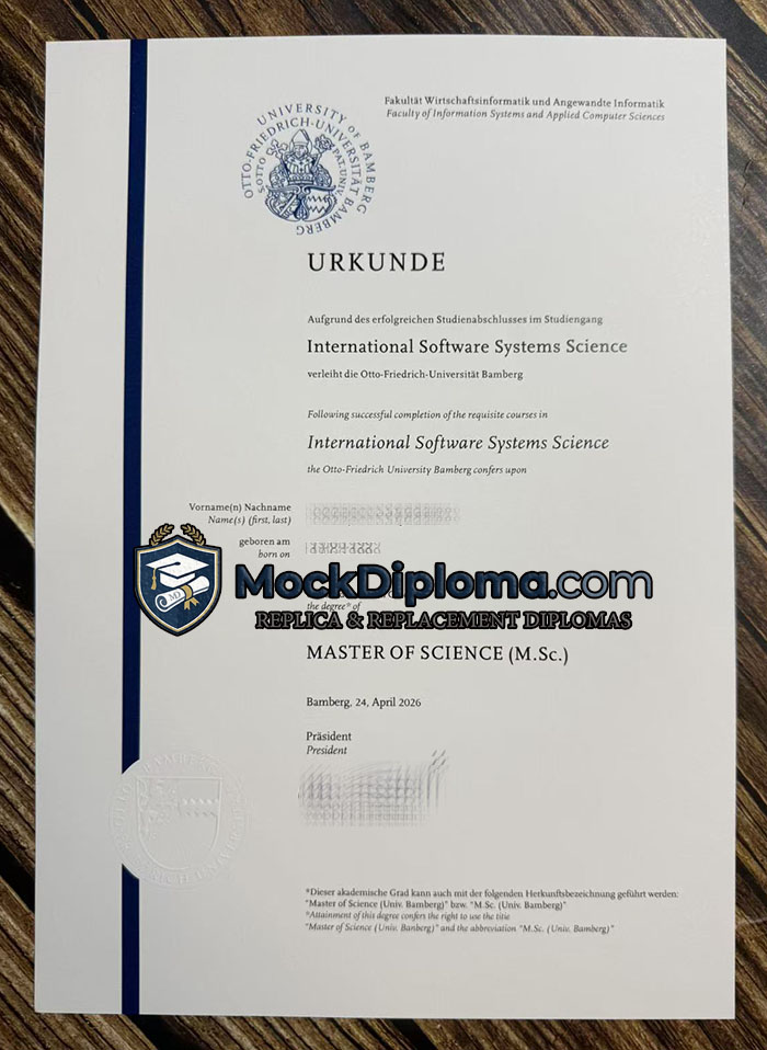 University of Bamberg diploma