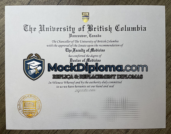University of British Columbia diploma