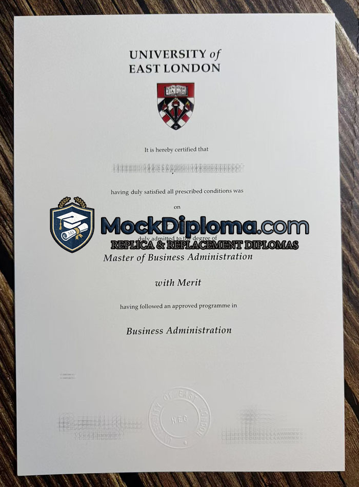 University of East London diploma