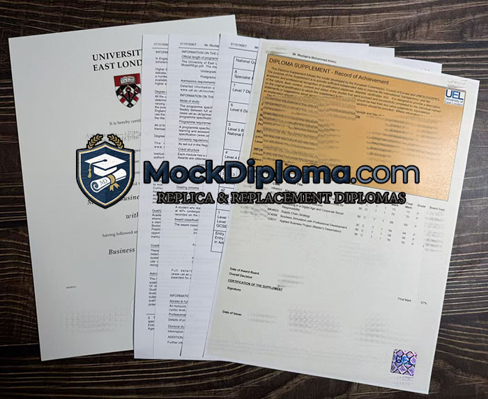 University of East London transcript