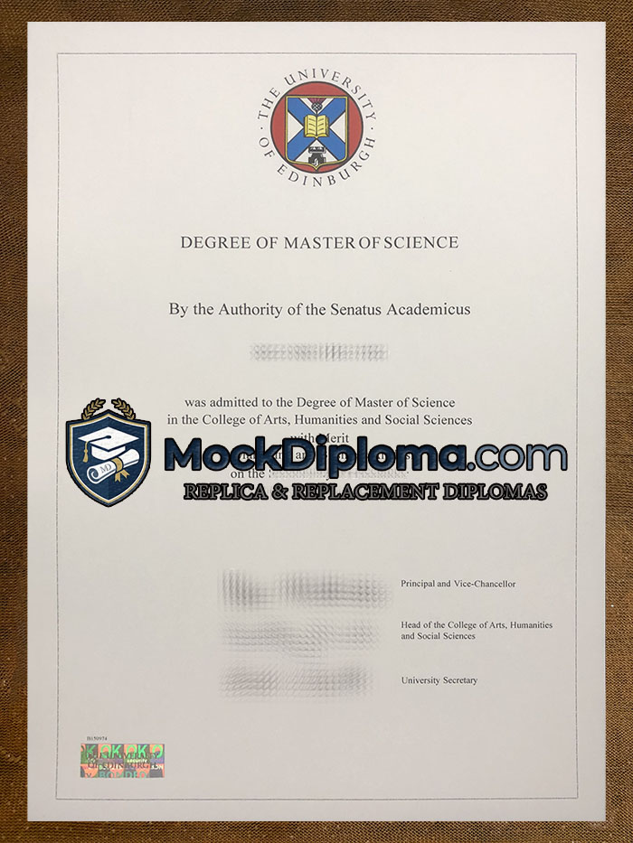 University of Edinburgh diploma