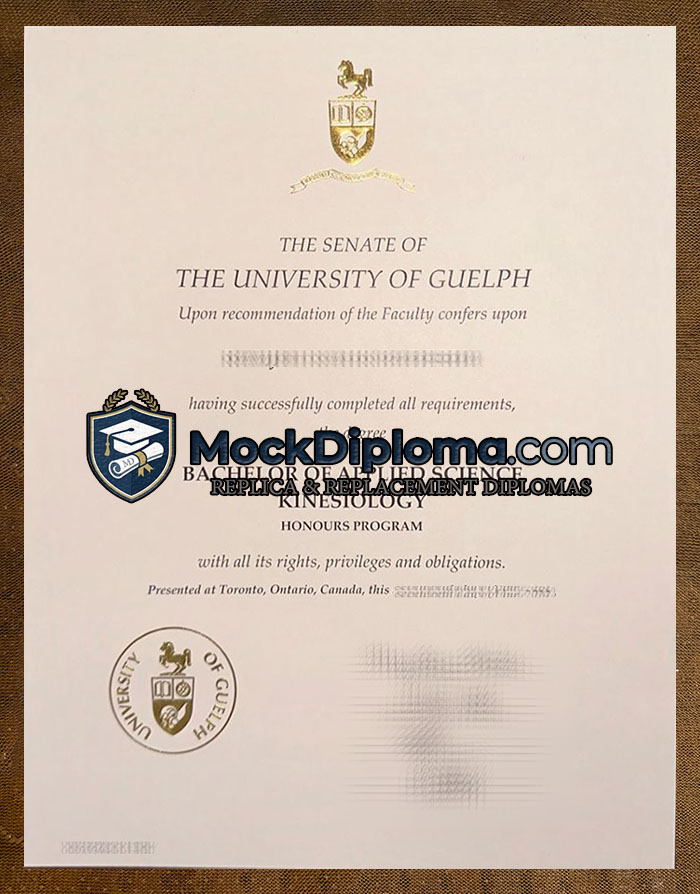 University of Guelph certificate