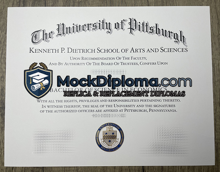 University of Pittsburgh certificate