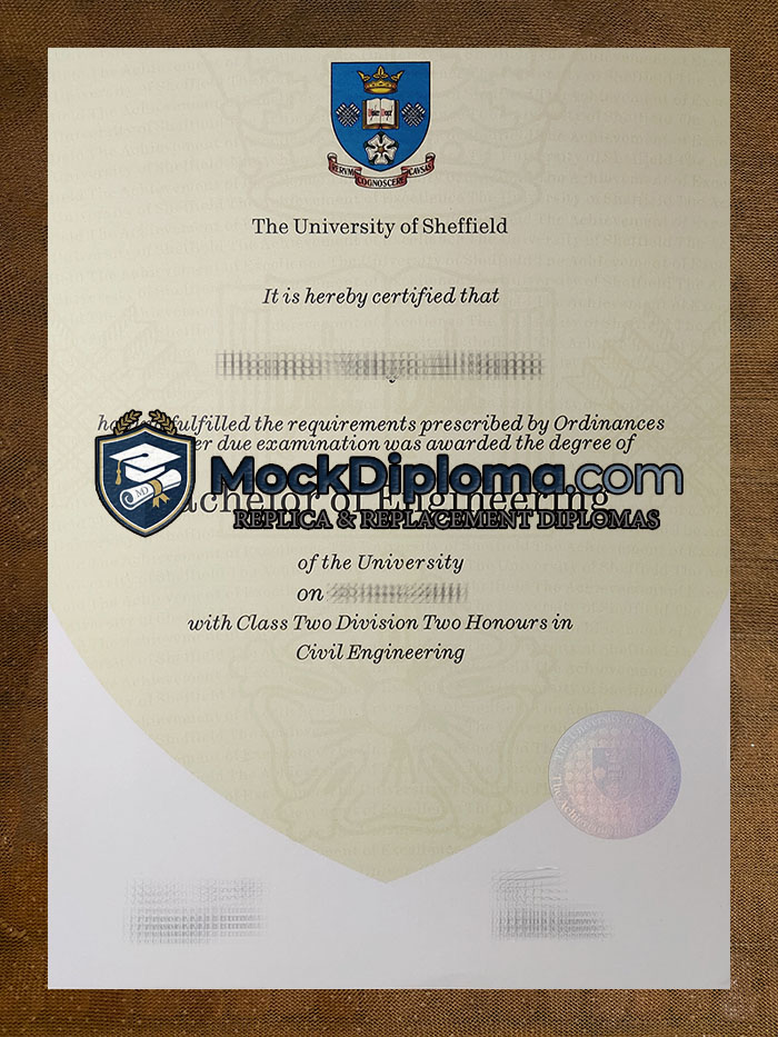 University of Sheffield diploma