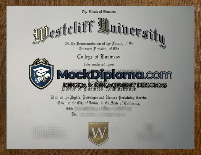 Westcliff University certificate