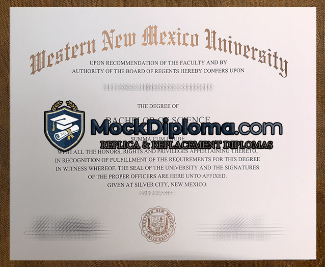 Western New Mexico University diploma