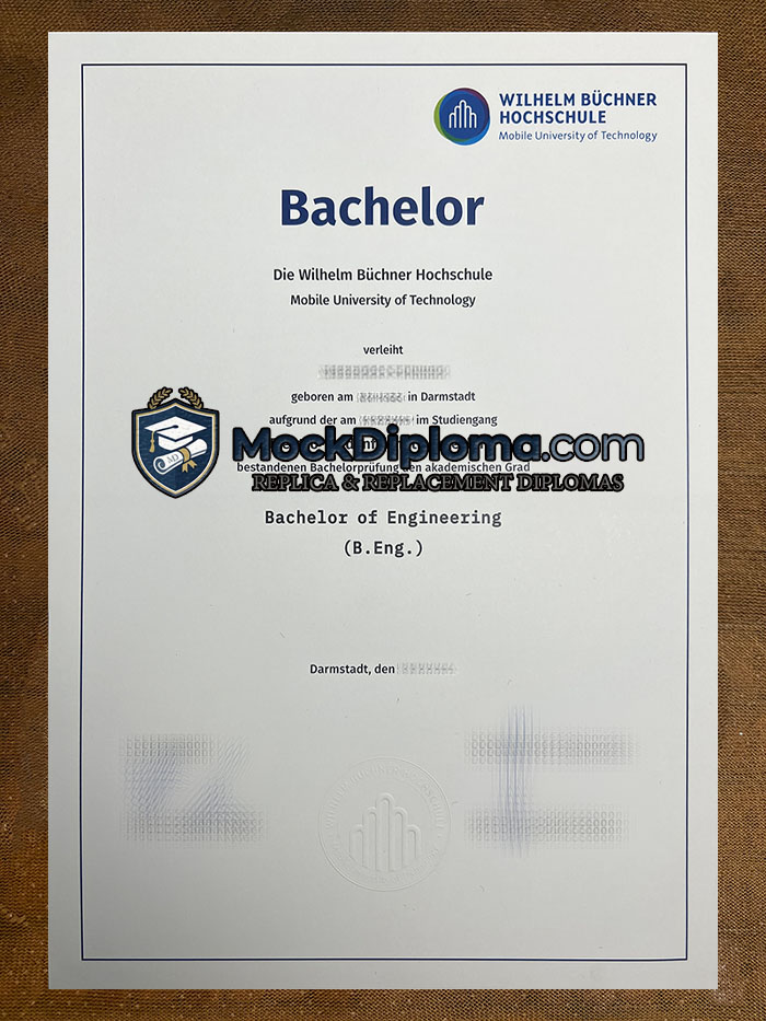 Wilhelm Büchner Hochschule diploma