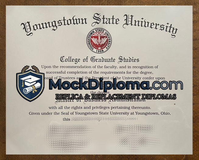 Youngstown State University diploma